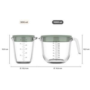 Mepal Chef It Glass Measuring Jug 1000ml With Lid